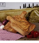 2 pc set  olive wood cutting board with handle