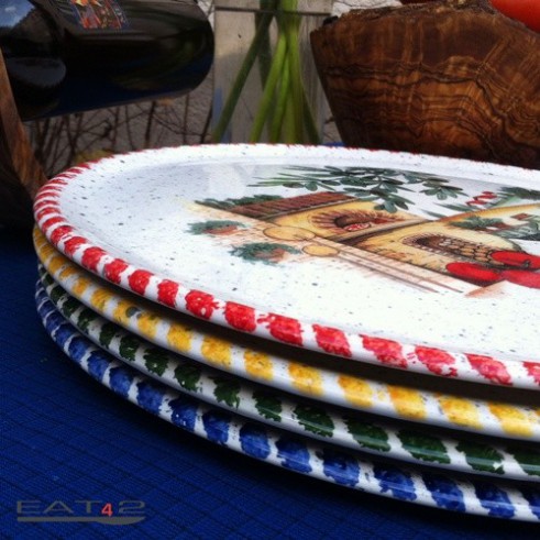 Pizza dish original italian mediterranean style