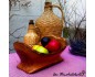 Schale aus Olivenholz, rustikal naturbelassen, oval, handgefertigt, dekorativ,  im Landhausstil