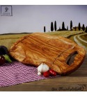 Cutting board, natural shaped, with juice groove and handle