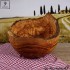 olive wood salad bowl with a natural edge