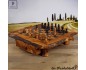 olive wood chess board with drawer