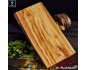 Chopping board olive wood, rectangular one side natural